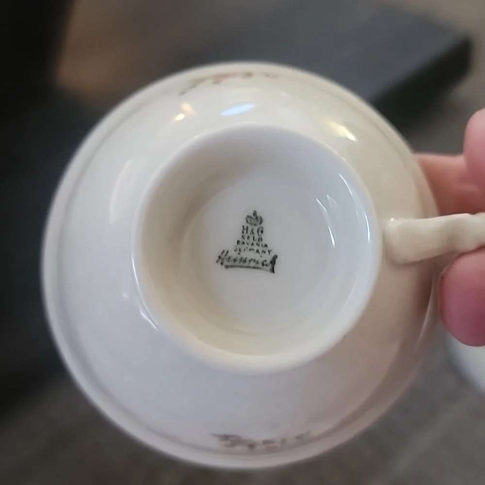 H&C Co. Selb Bavaria Germany Heinrich Teacup And Saucer,  Cream Color
